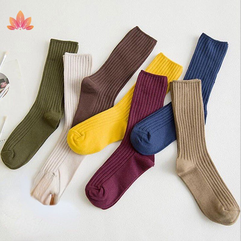 Đôi Vớ Cotton Màu Trơn Cổ Thấp JP5 Dành Cho Nữ