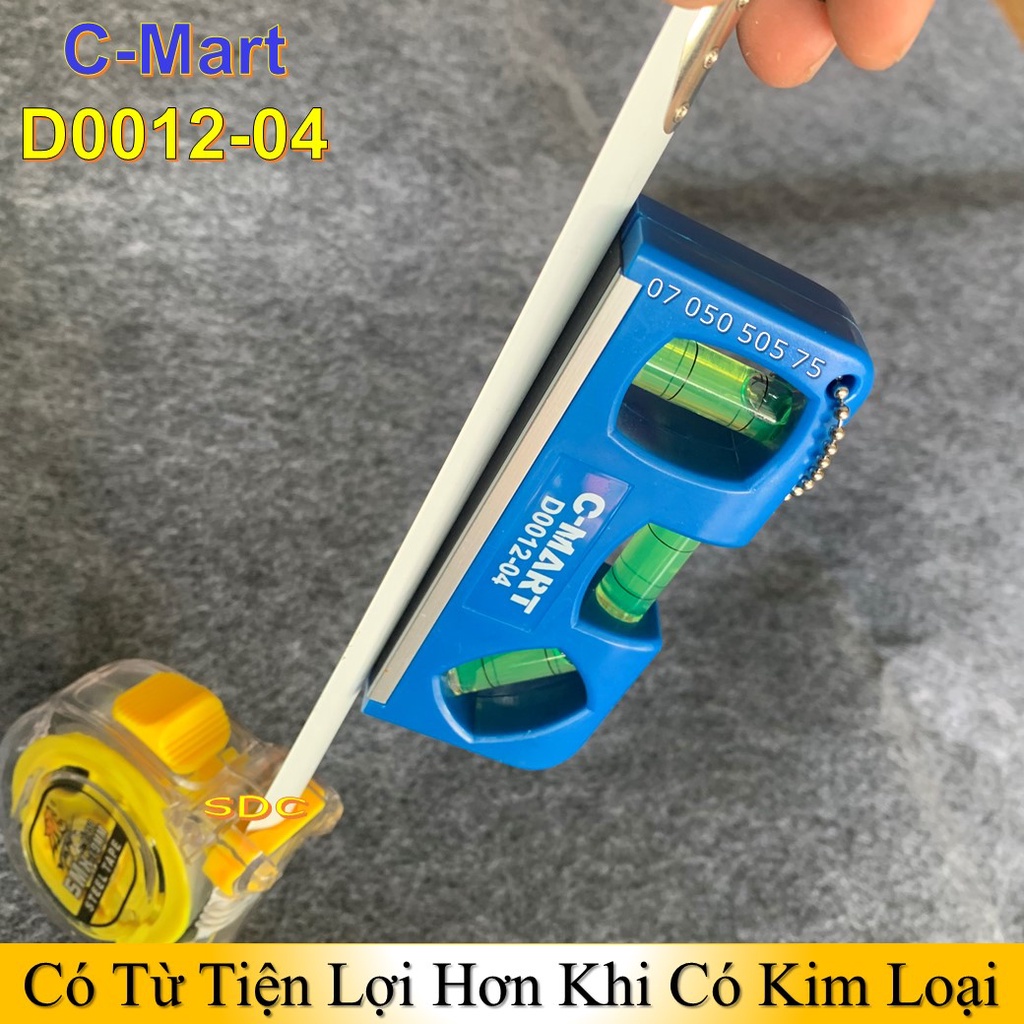 Thước thuỷ bỏ túi có từ C-Mart  D0012-04 | Thước thủy mini CMart 100mm/4inch