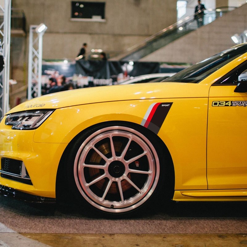 Tem Decal Dán Viền Bánh Xe Hơi Phong Cách Thể Thao Họa Tiết Cờ