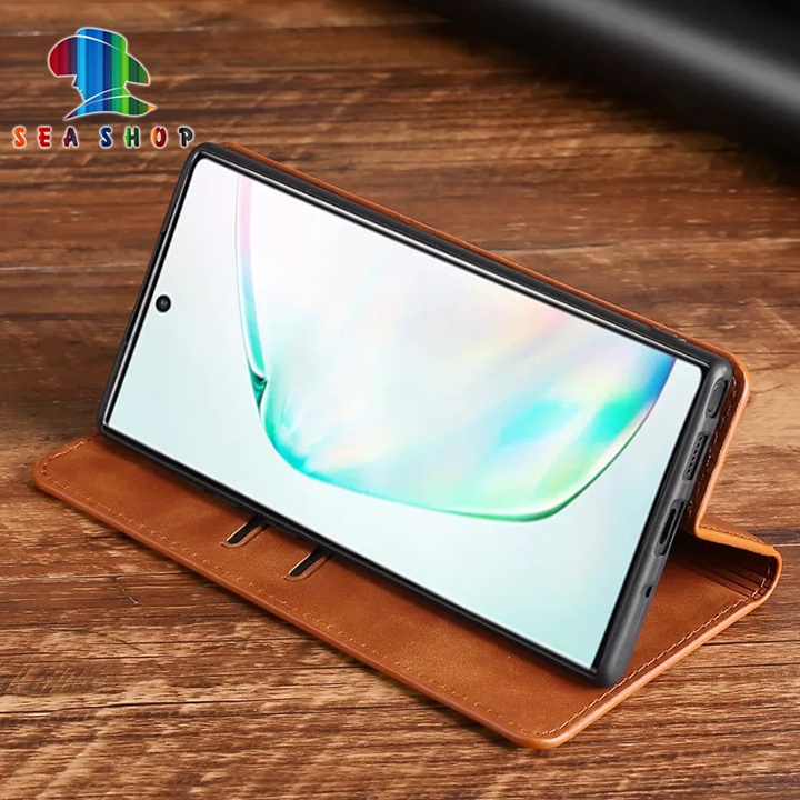 Bao da Samsung S21 Cao cấp - Thiết kế dạng ví sang trọng -Phong cách Da lộn - Có ngăn cài thẻ - tiên mặt