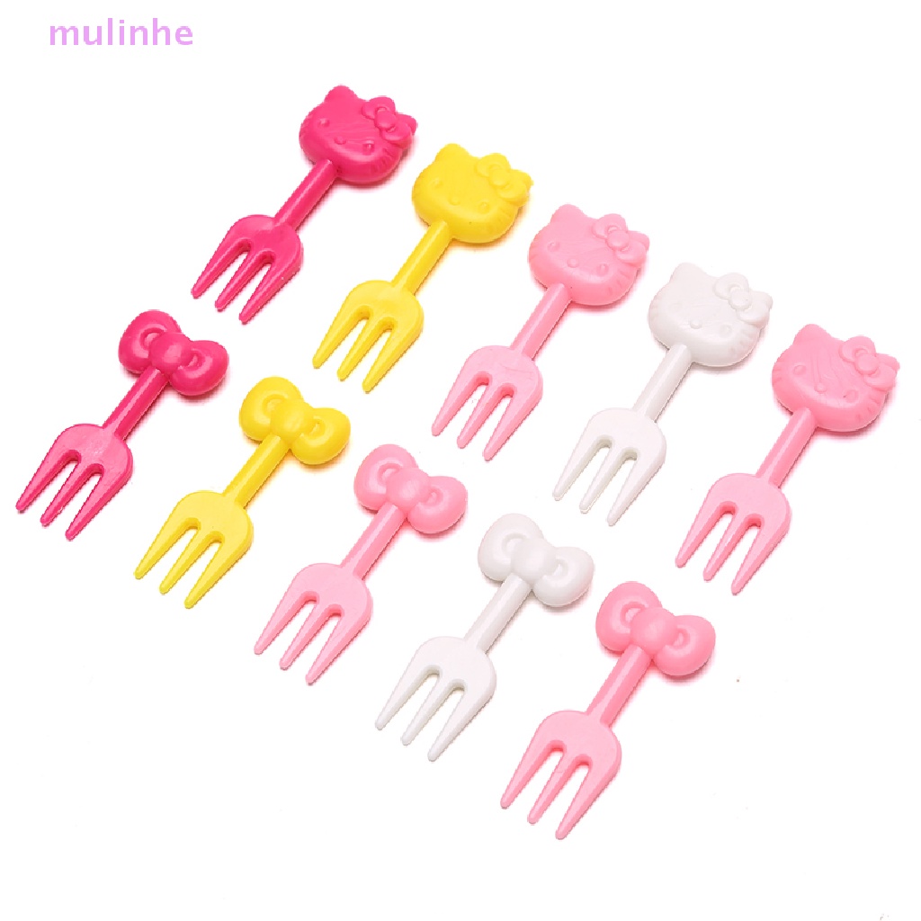 Set 10 Nĩa Ăn Trái Cây Hình Mèo Dễ Thương