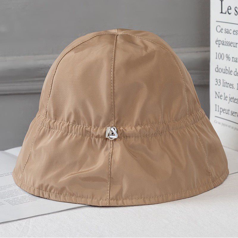 Mũ bucket vành tròn thời trang phong cách Hàn Quốc có dây rút điều chỉnh mẫu Hot cho phái đẹp