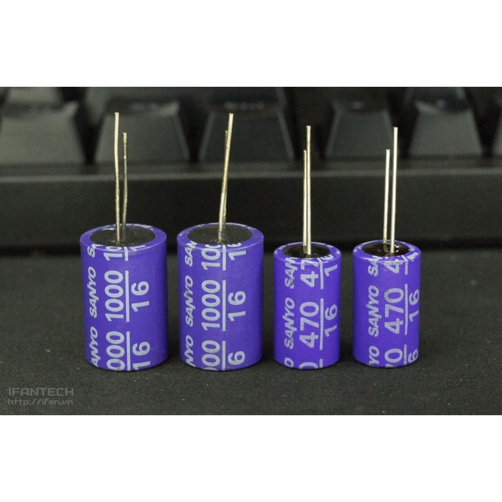 Tụ điện SANYO OSCON 47uF 16V, 470uF 16V, 100uF 16V, 1000uF 16V
