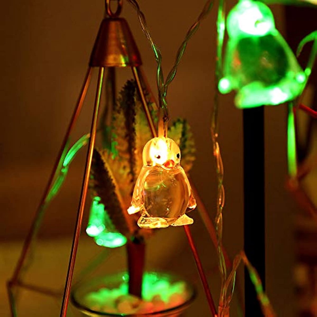 Dây Đèn LED 10 Bóng Dài 1.65M Hình Chim Cánh Cụt Trang Trí Đa Dụng