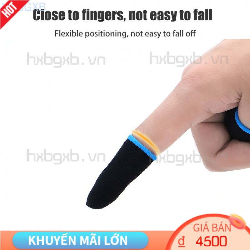 Set 2 găng ngón tay dệt kim co giãn chống mồ hôi để chơi game tiện lợi