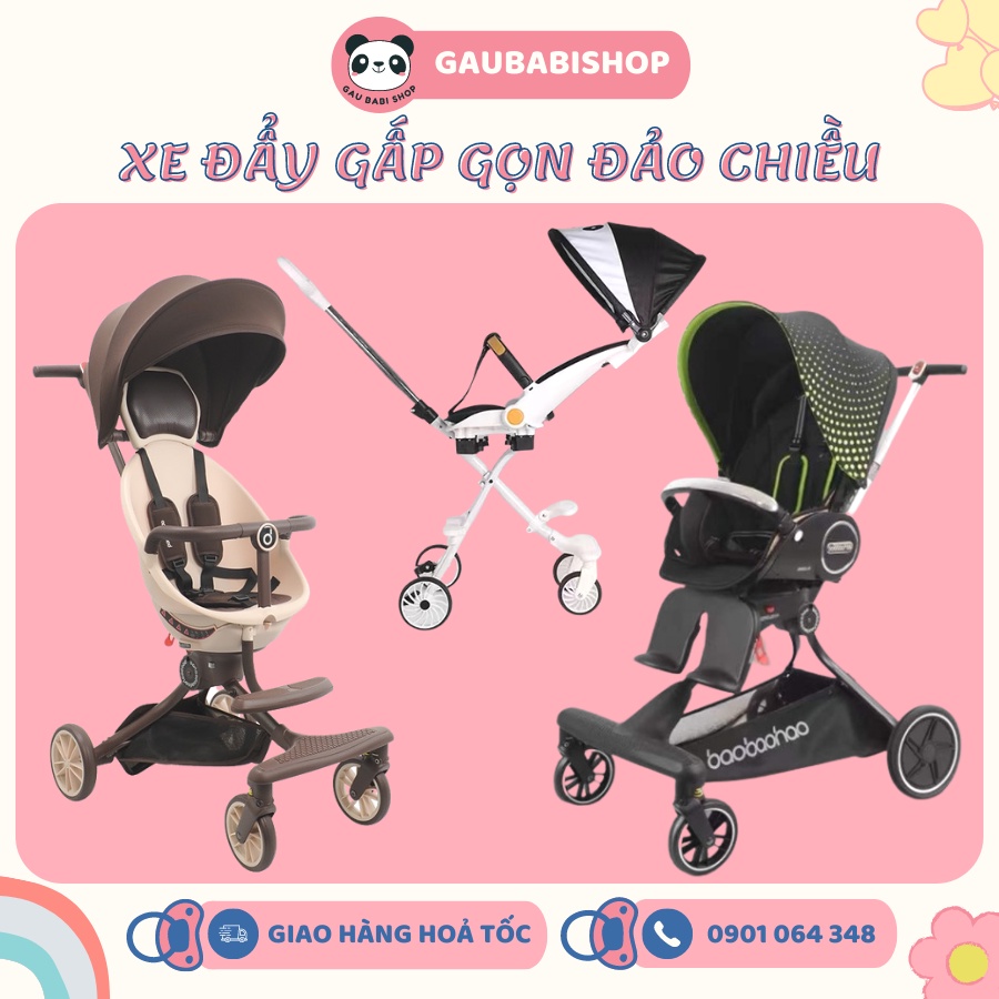 [XẢ KHO GIÁ SỐC - HÀNG MỚI] Xe đẩy cho bé Baobaohao V9, V10, V18, V21 gấp gọn xoay chiều 360 độ thế hệ mới nhất