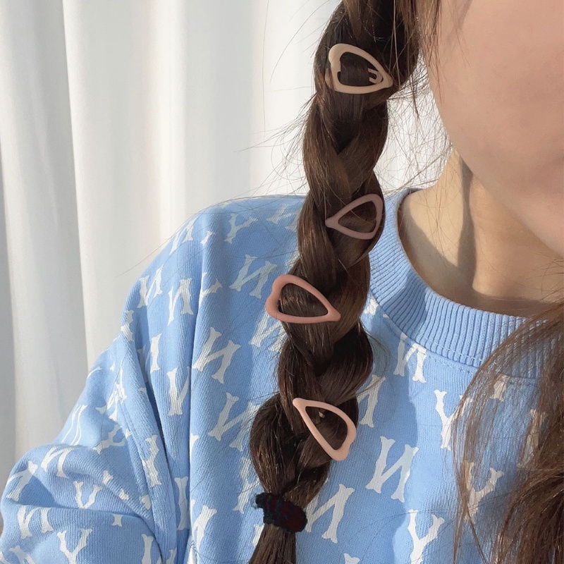 Bộ 10 Kẹp Tóc Hình Trái Tim / Gấu / Ngôi Sao Khoét Rỗng Dễ Thương Cho Bé Gái