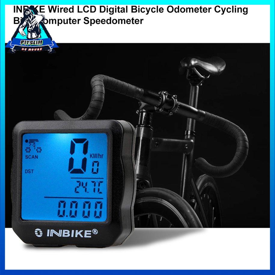 [Fit] Đồng hồ đo tốc độ xe đạp kỹ thuật số màn hình LCD có dây Inbike máy tính Xe [S/18]