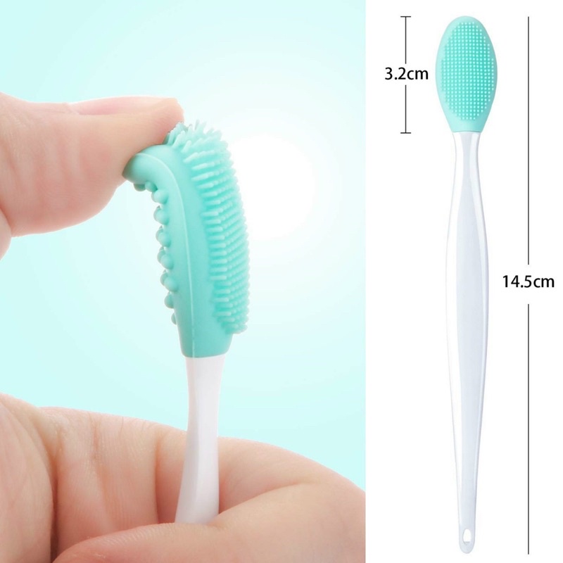 CỌ RỬA MẶT + QUẾT KEM ĐẮP MẶT NẠ SILICON Cọ Rửa Mặt Silicon 2 đầu tiện dụng.