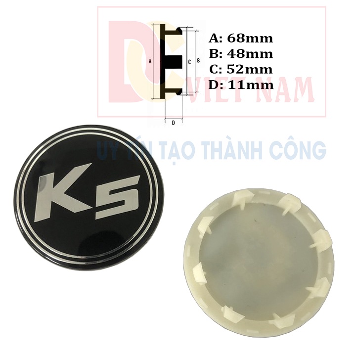 Logo chụp mâm, ốp lazang bánh xe ô tô Kia K5