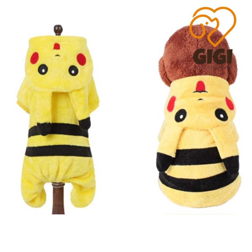 Quần áo khủng long cho chó mèo vải nhung nỉ giữ ấm thu đông dễ thương cute phụ kiện thú cưng - GiGi Pet Shop