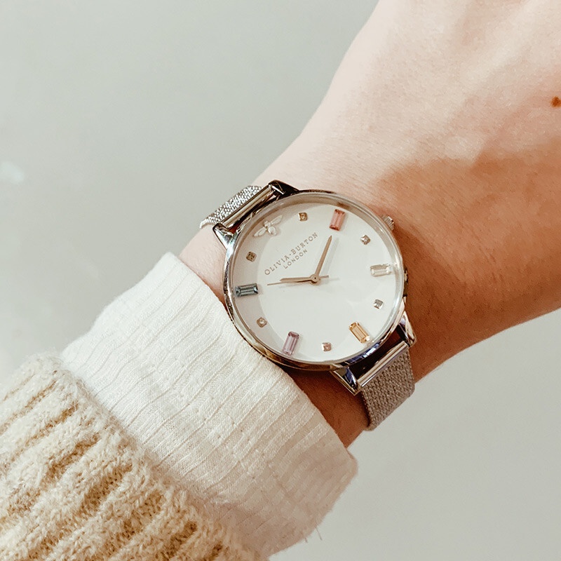Đồng Hồ Đeo Tay Olivia Burton 2022 Màu Cầu Vồng Thời Trang Âu Mỹ Cho Nữ