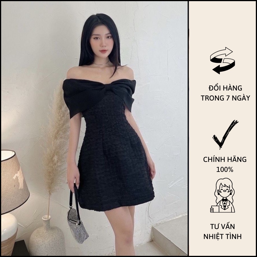 Đầm trễ vai phối xốp cực xinh - T0621 Copines