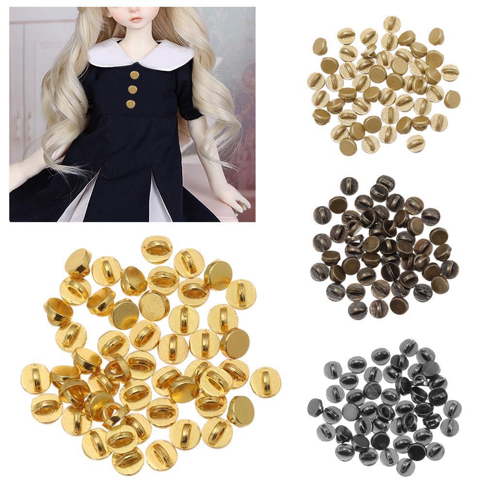 Set 50 Nút Thắt Lưng Mini Màu Trơn Dành Cho Búp Bê