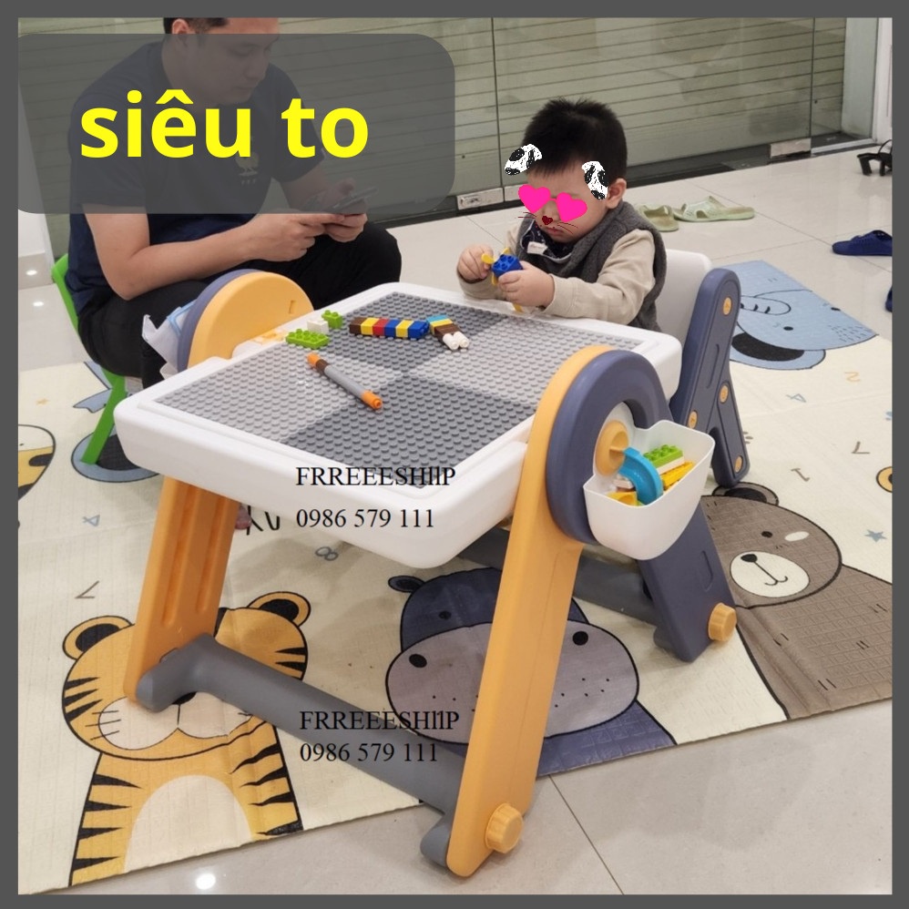 Bàn + bảng và ne-go  siêu xịn, bàn học thông minh nhiều chức năng cho bé zj1