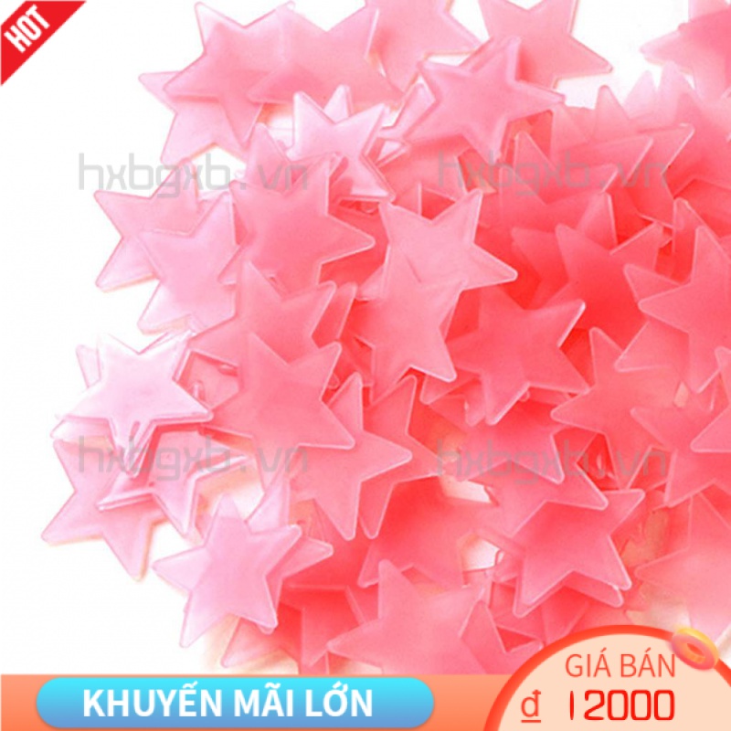 Set 50 Ngôi Sao Dạ Quang 3cm Dán Tường