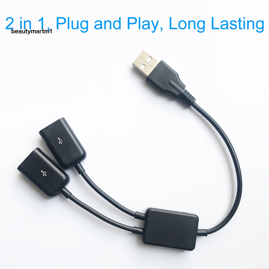 Dây Cáp Mở Rộng USB Tốc Độ Cao 2 Trong 1 Đầu Cắm Sang 2 Cổng Cắm USB Tiện Dụng Cho Máy Tính