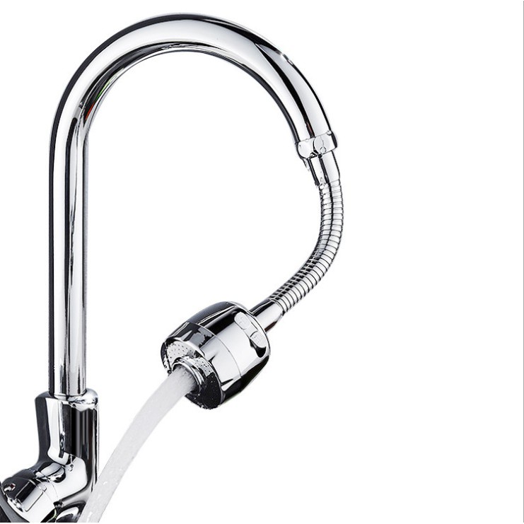 Đầu vòi tăng áp rửa bát, Vòi tăng áp bồn rửa bát xoay linh hoạt 360 tiện lợi với 2 chế độ nước - CÓ DÂY XỊN