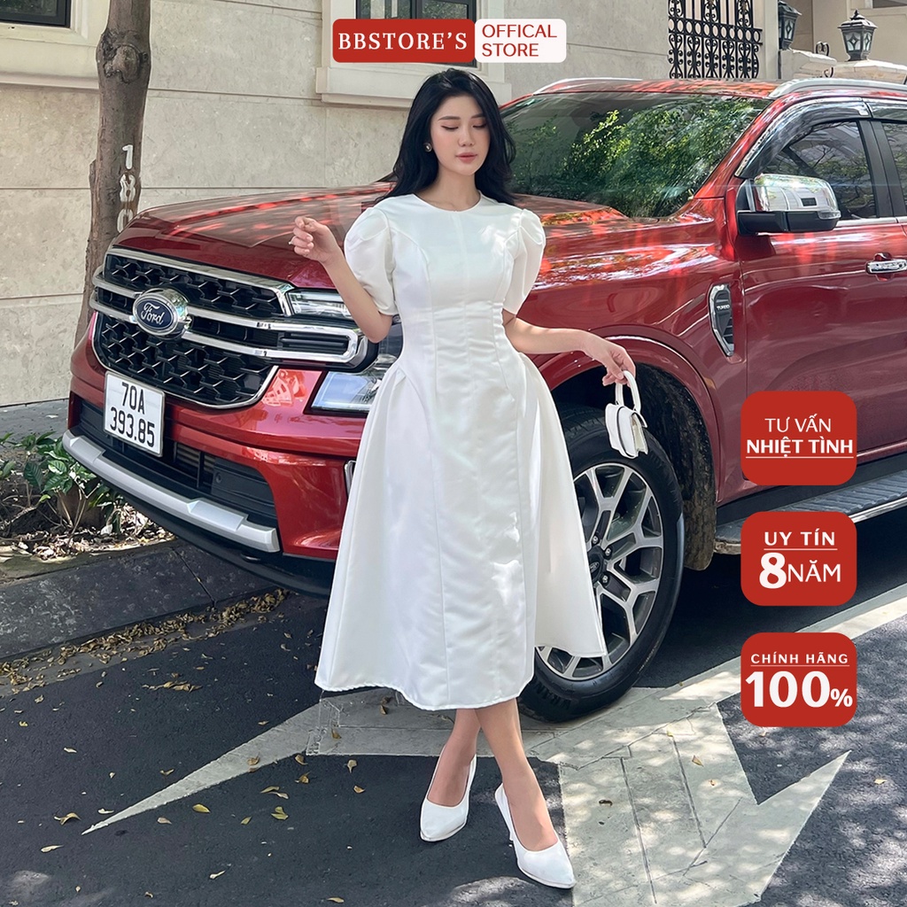 BBSTORE'S Đầm Xòe Tay Ngắn Dự Tiệc Sang Trọng -D1451