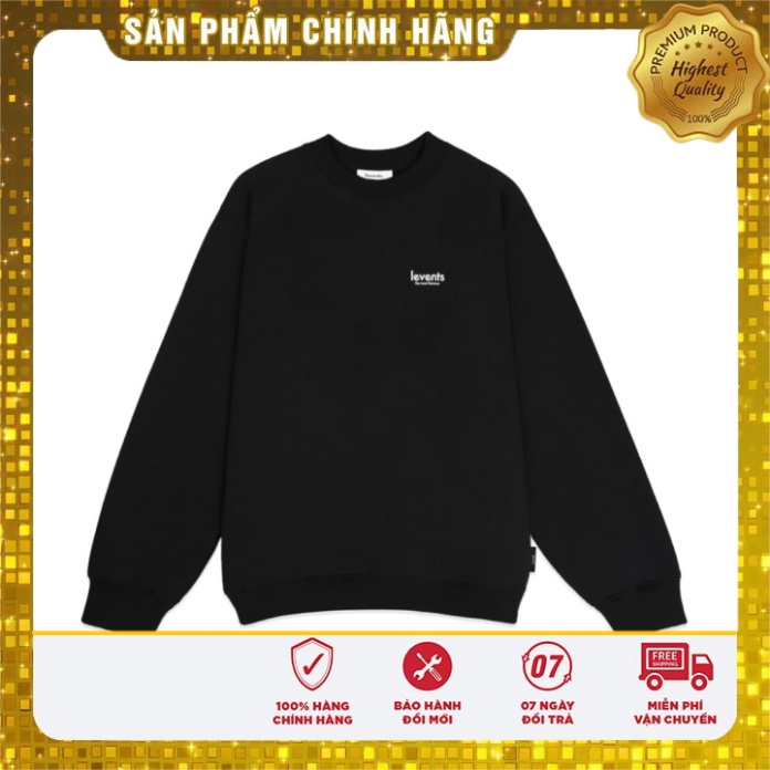 Áo Thu Đông nỉ bông Unisex giới tính form rộng,Sweater Hoodie Levents Basic/ Black (N435)