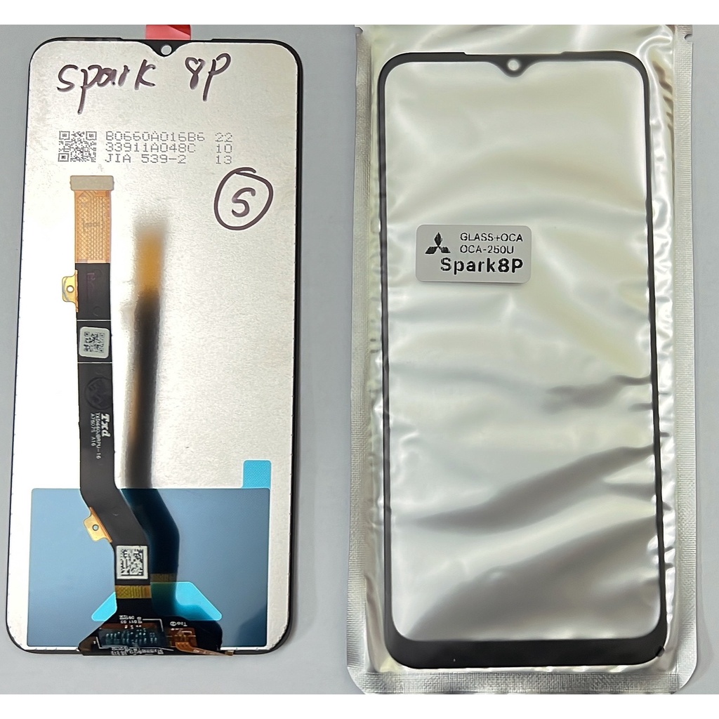 Màn Hình Tecno Spark 8P Nguyên Bộ Loại Tốt Nhất, Màu Đen