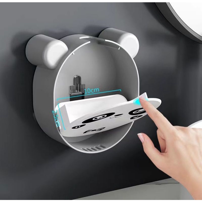 Hộp đựng xà phòng dán tường hình gấu,,,