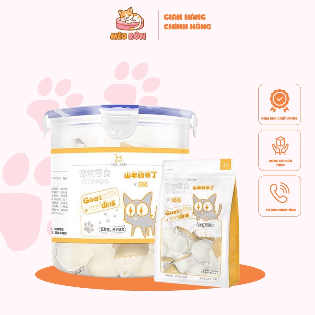(Viên Lẻ) Pudding Sữa Dê Bổ Sung Canxi Và Lợi Khuẩn Cho Mèo