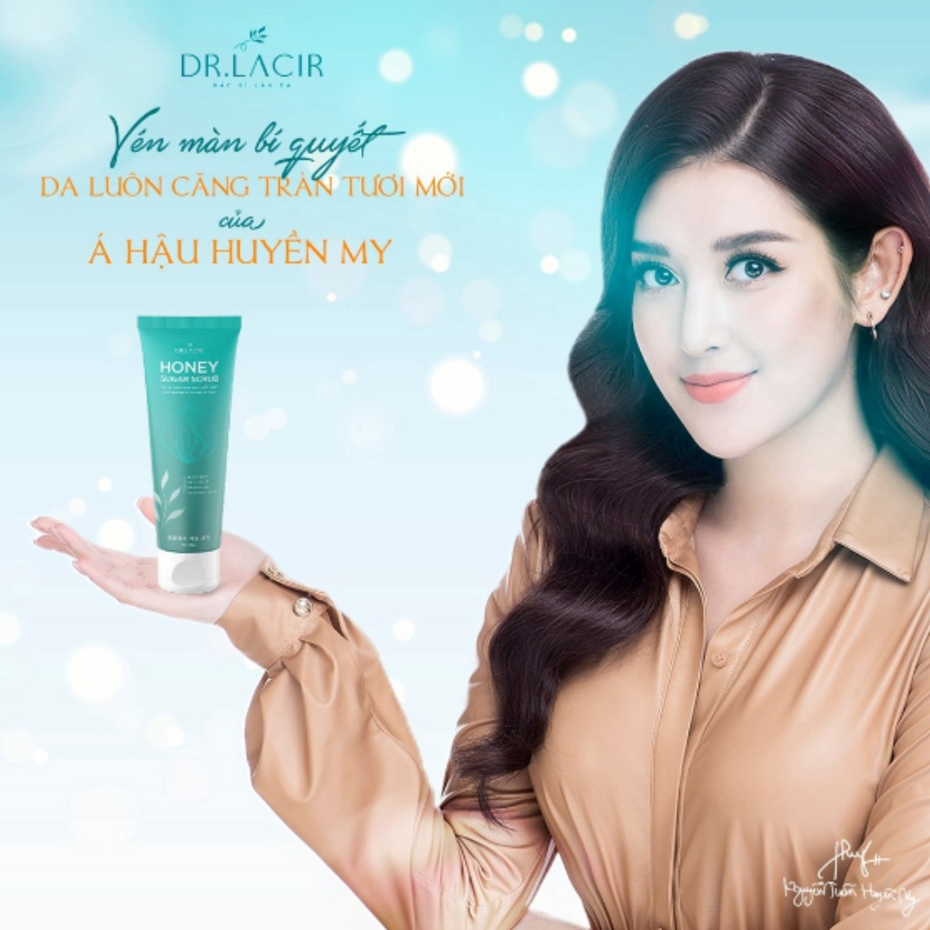Tẩy da chết Dr Lacir Tẩy da chết sinh học Honey Sugar Scrub chính hãng, loại bỏ da chết, ngừa mụn ẩn, sáng da, 120ml