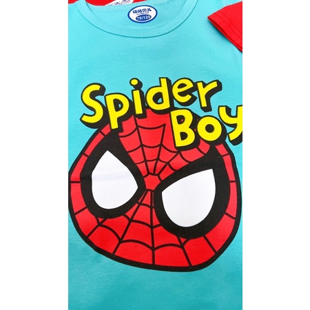 Bộ quần áo siêu nhân thun cotton quần lửng cao cấp