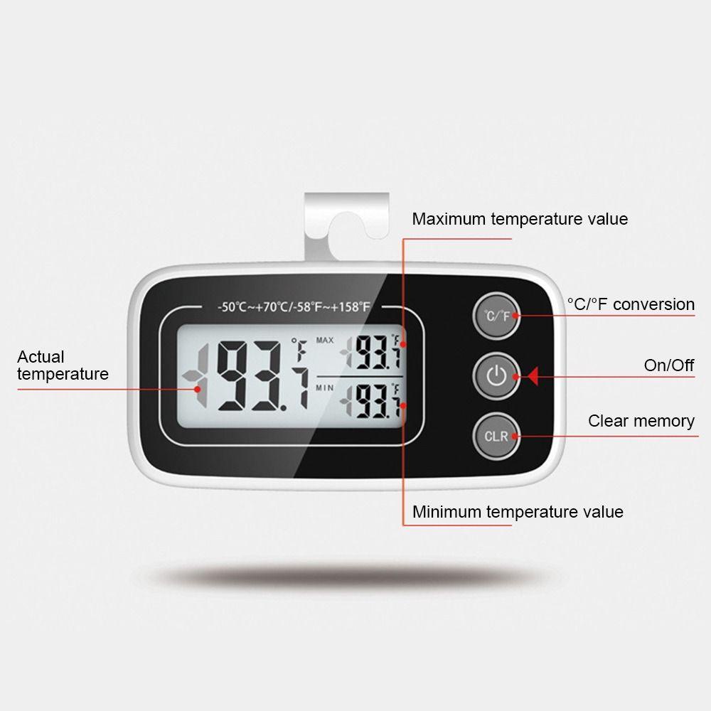 LAKAMIER Nhiệt Kế Điện Tử Chống Thấm Nước Có Móc Treo Tiện Dụng Cho Gia Đình