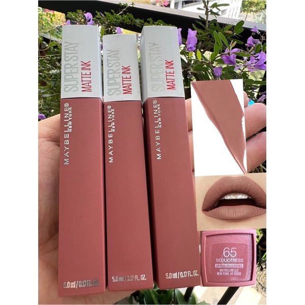 Son kem lỳ lâu trôi Maybelline Superstay Matte Lip Ink Seductress 65, Màu nâu đất