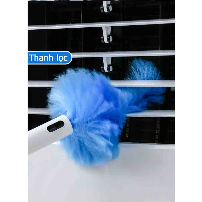 Chổi lông quét bụi tĩnh điện tự động xoay 360, pin sạc USB, chất liệu cao cấp