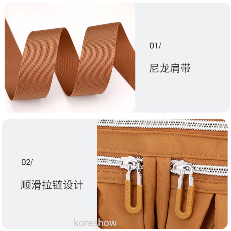 Túi Đeo Chéo Canvas Chống Thấm Nước Beg Tangan Wanita Murah Cantik Cantik Phong Cách Hàn Quốc Beg Besar Beg Silang Perempuan Cho Nữ