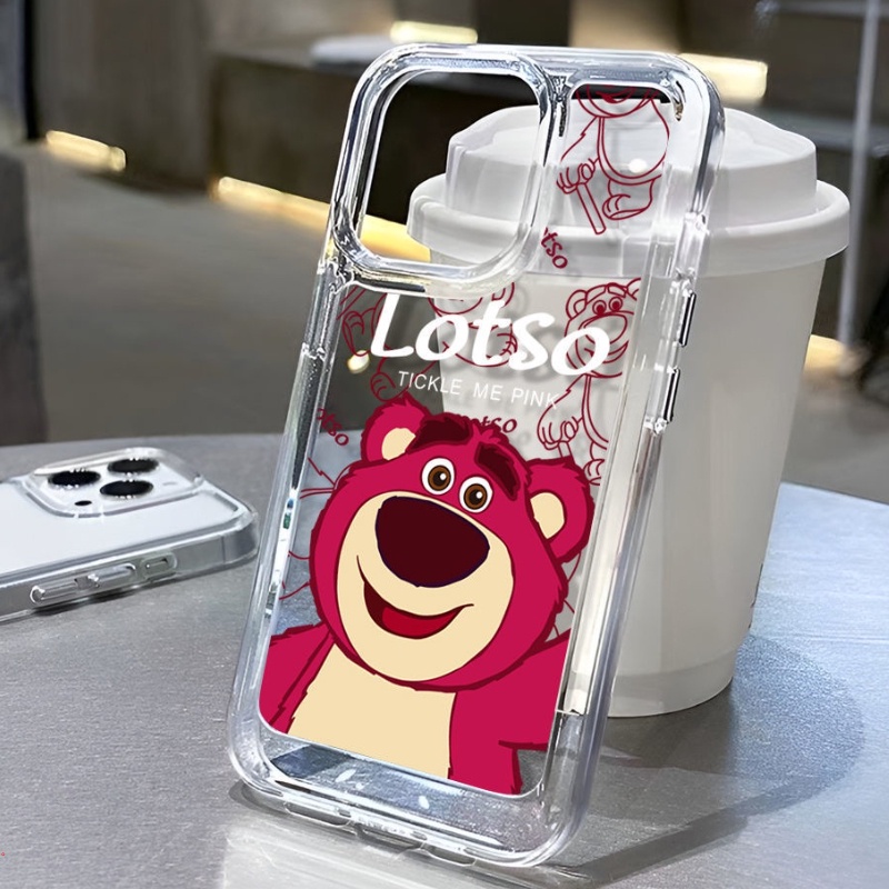 Ốp Điện Thoại TPU Mềm Trong Suốt Chống Sốc In Hình Gấu Dễ Thương Cho iphone 14 13 12 11 Pro MAX XS MAX XR X 14 6 7 8 Plus