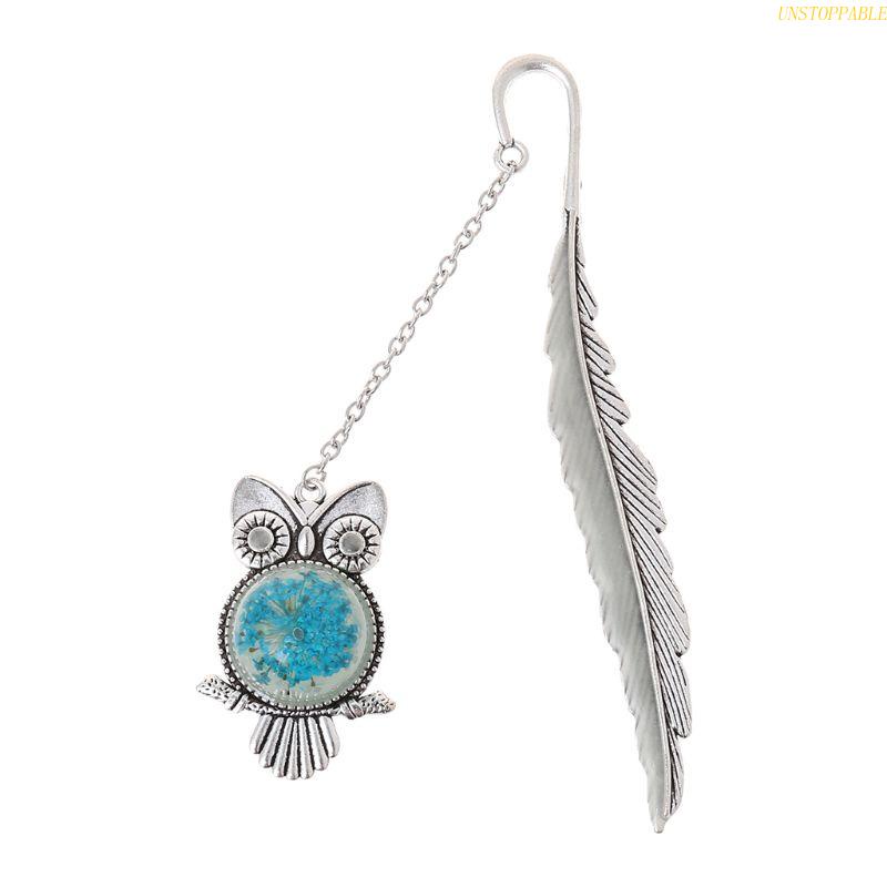 Thẻ Đánh Dấu Sách Dạ Quang Hình Cú Mèo / Lông Vũ Sáng Tạo