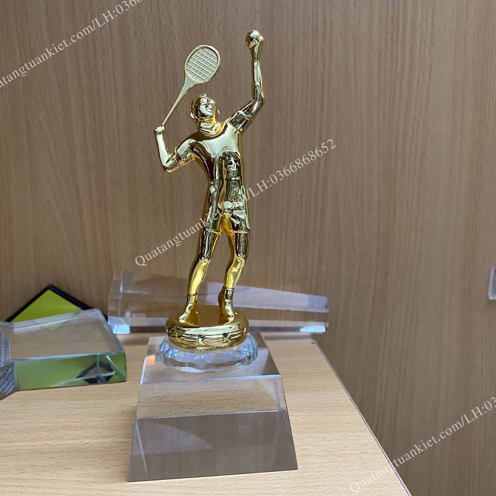 Cúp Pha Lê  Tennis Mạ Vàng CN