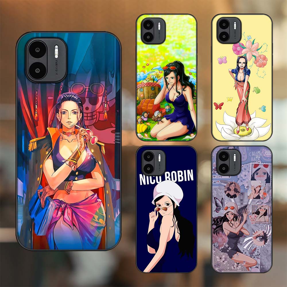 Ốp lưng Xiaomi Redmi A1 viền đen in hình Nico Robin One Piece Đảo Hải Tặc