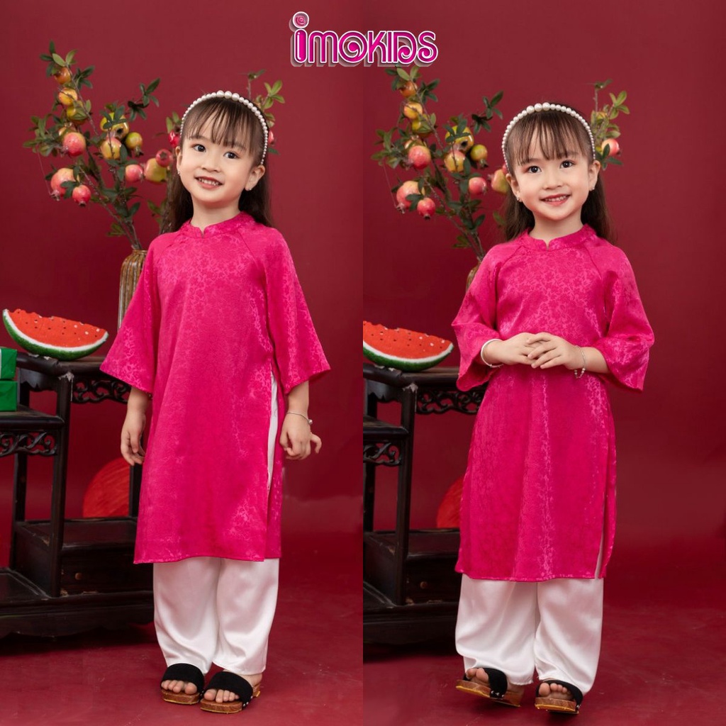 Áo dài bé gái 10-32kg June With Love, Oli River áo dài cách tân cho bé mặc tết xinh xắn, dễ thương T3