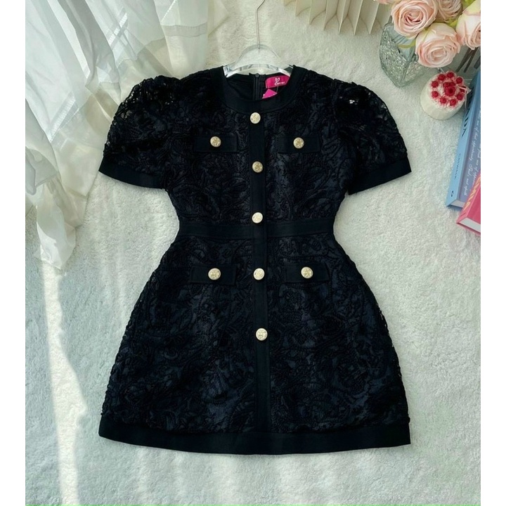 🧧 ĐẦM REN BÍNH PHỐI NÚT FORM CHỮ A 60-90kg 🧧 BIGSIZE RIN HEO