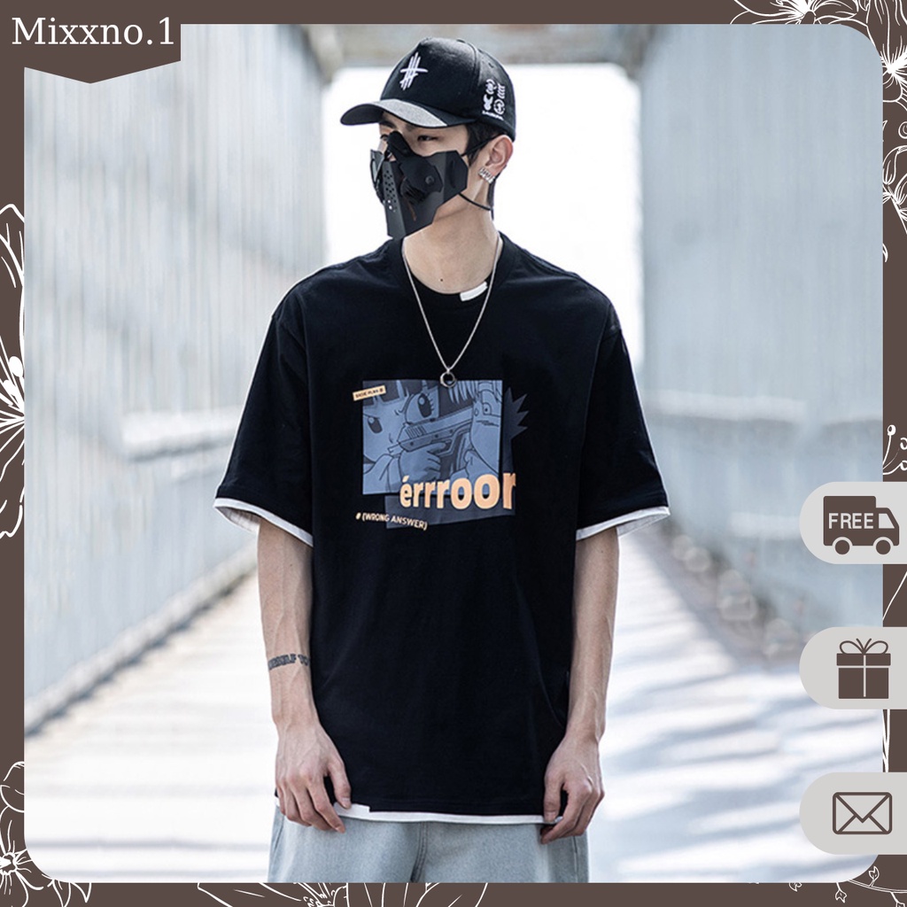 Áo Thun Nam Cộc Tay Dáng Rộng In Họa Tiết Thời Trang Mixxno1 TOP NAM 257V2
