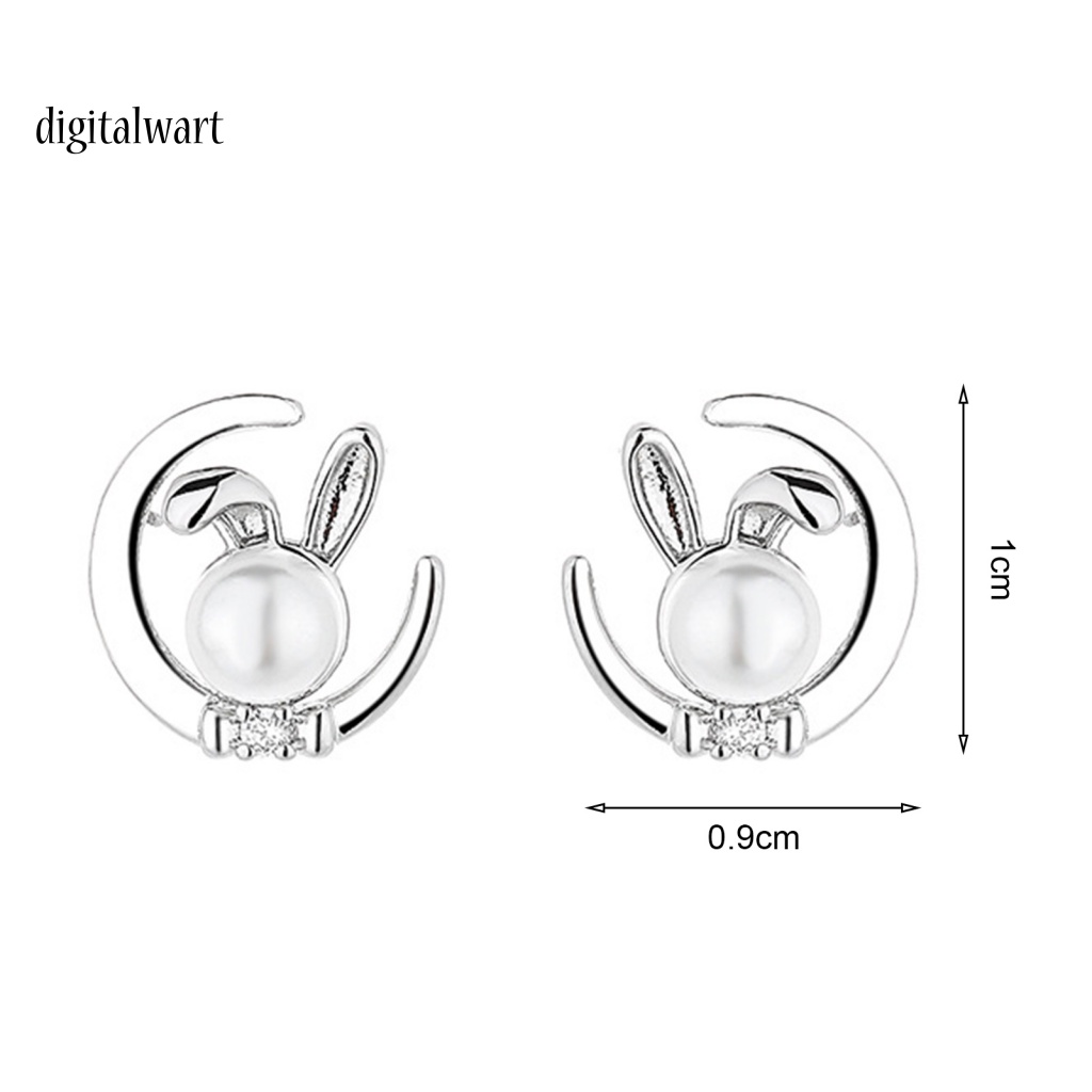 Kỹ Thuật Số| 1 Đôi Bông Tai Xỏ Lỗ Hình Học Trang Trí Hình Thỏ Tối Giản Dành Cho Nữ