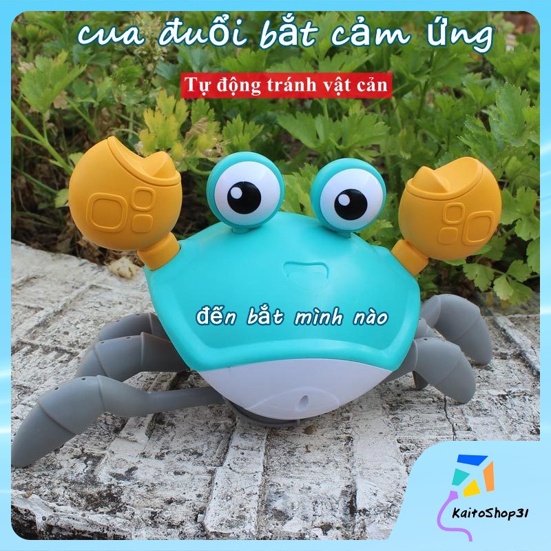 Đồ chơi cua cảm ứng thông khi gặp vật cản Tặng Cáp Sạc Usb cảm biến thông minh nhựa ABS bo tròn bền an toàn