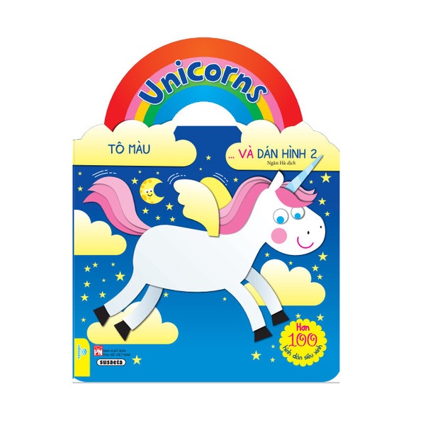 Sách - Unicorns Tô Màu Và Dán Hình - Hơn 100 hình dán siêu xinh - ndbooks