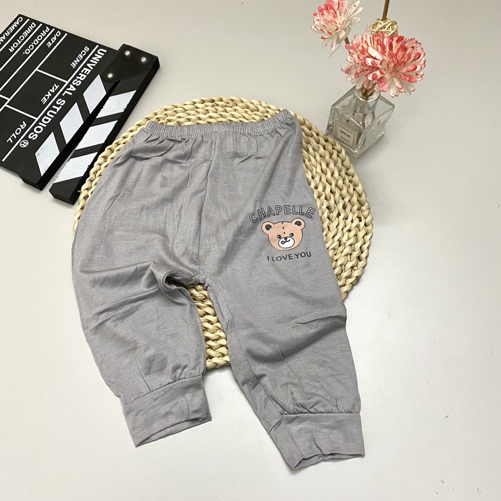 Quần dài thun lạnh co dãn cho bé in hình gấu dễ thương 5 màu( ẢNH VIDEO THỰC TẾ)