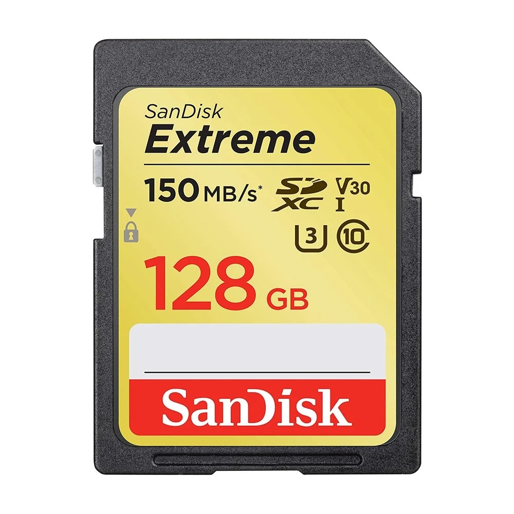 Thẻ nhớ Máy Ảnh SDXC SanDisk Extreme 128GB V30 U3 4K R150MB/s W70MB/s - Không Box (Gold) - Nhất Tín Compute