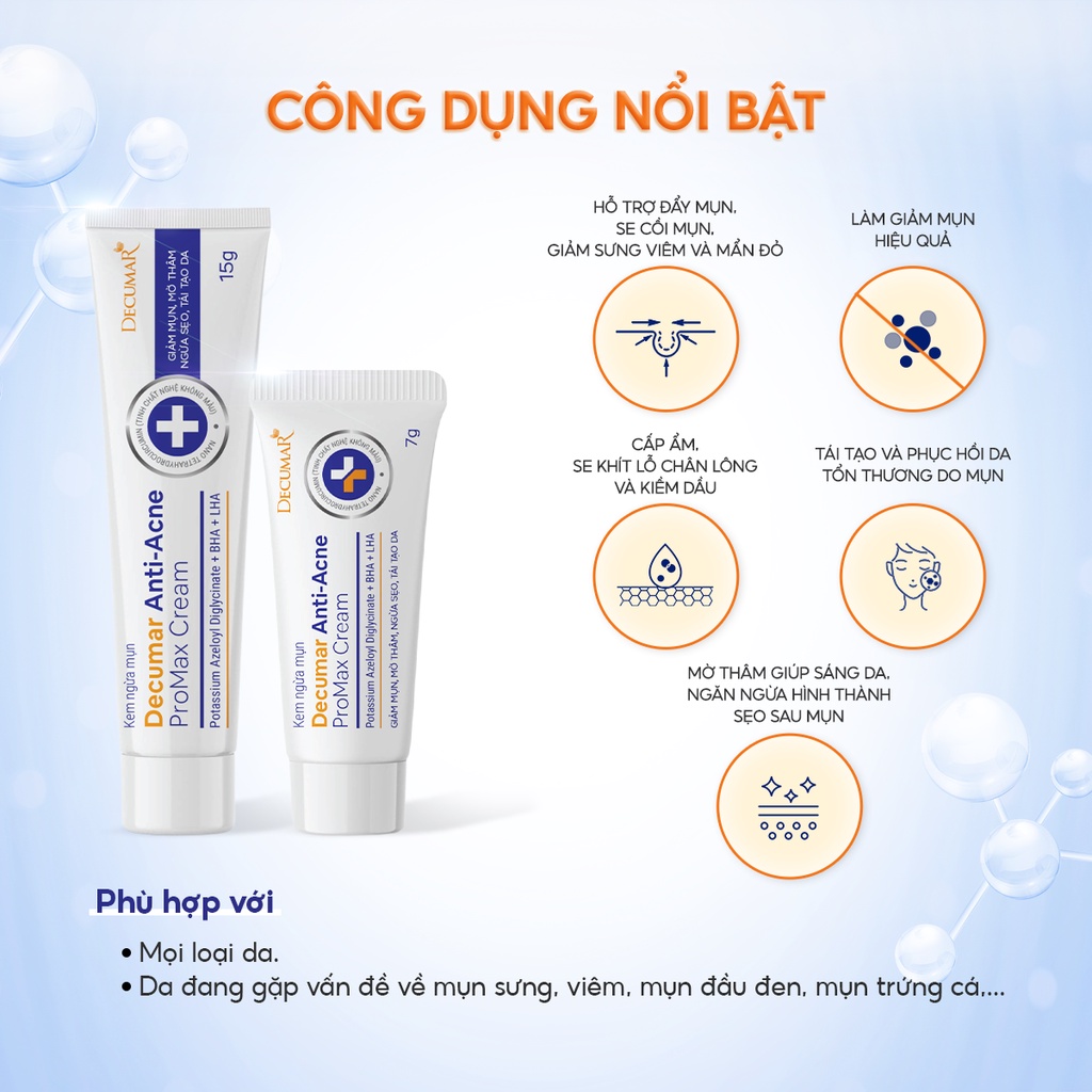 (Hàng tặng không bán)Kem Ngừa Mụn Decumar Anti-Acne Promax Cream