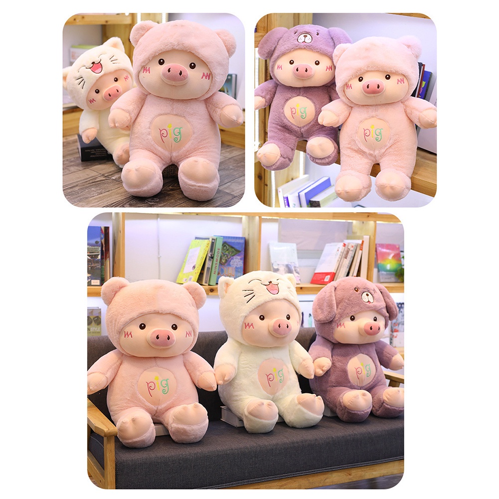 Đồ chơi nhồi bông Hình Chú Heo / Mèo / Gấu Vui Nhộn Sunshine123