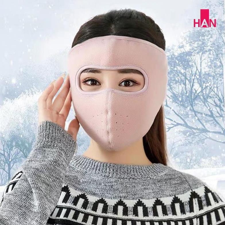 THTN Khẩu Trang Ninja Vải Nỉ Dán Gáy Che Kín Mặt Tai,Chống Nắng Chạy Xe Phượt Nam Nữ Hè Mẫu Mới Hàng Loại 1