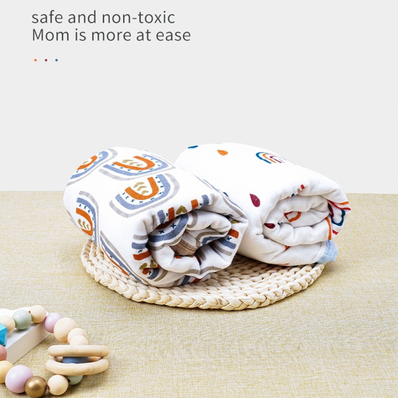 Chăn Cotton 4 Lớp Mềm Mại Siêu Thoải Mái Quấn Em Bé Sơ Sinh