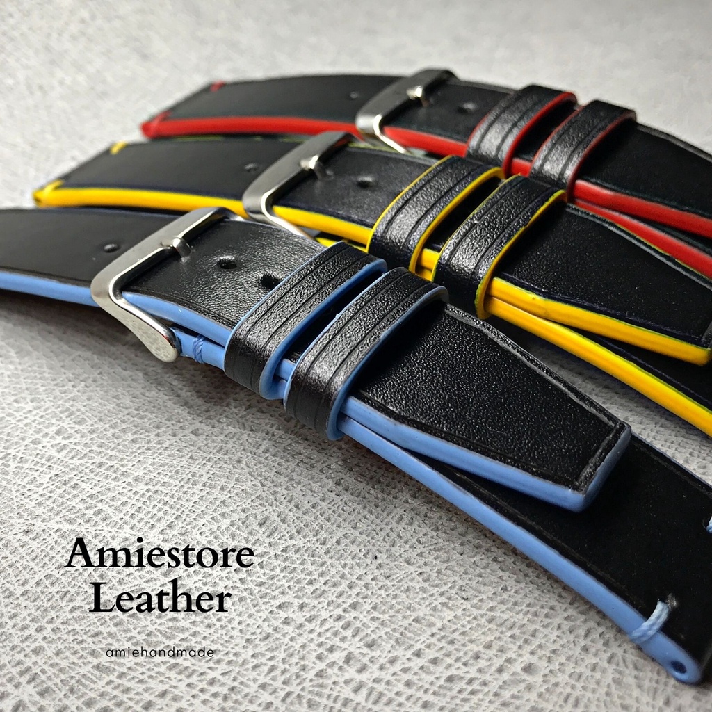 [HOT] Dây Da Đồng Hồ Nam 22mm 24mm - Dây Đồng Hồ Nam Bản Lớn Dày - Amiestore Leather